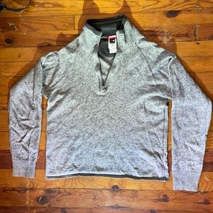 Gray North Face Wool Blend 1/4 Zip